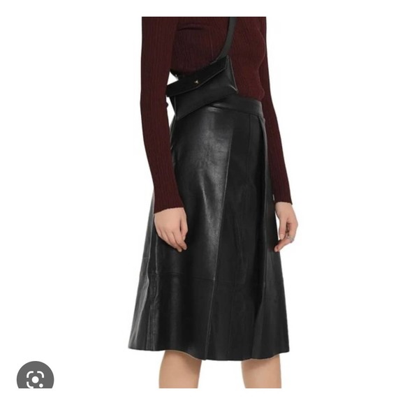 Rag & Bone A-line leather skirt - Picture 2 of 6